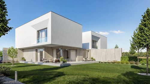 Bliźniaki, kt&oacute;re nie wyglądają jak bliźniaki &mdash; nowoczesne osiedle w Kajetanach